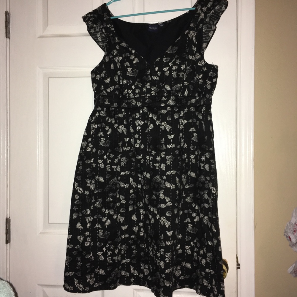 Black A-line dress